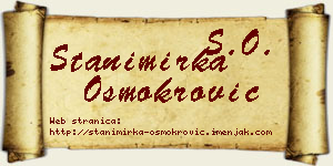 Stanimirka Osmokrović vizit kartica